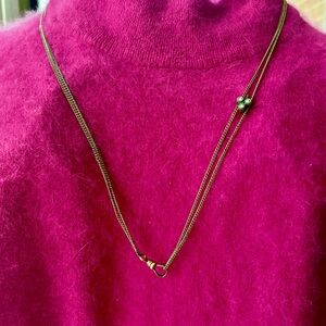 Antique Gold-filled Slide Longuard Necklace